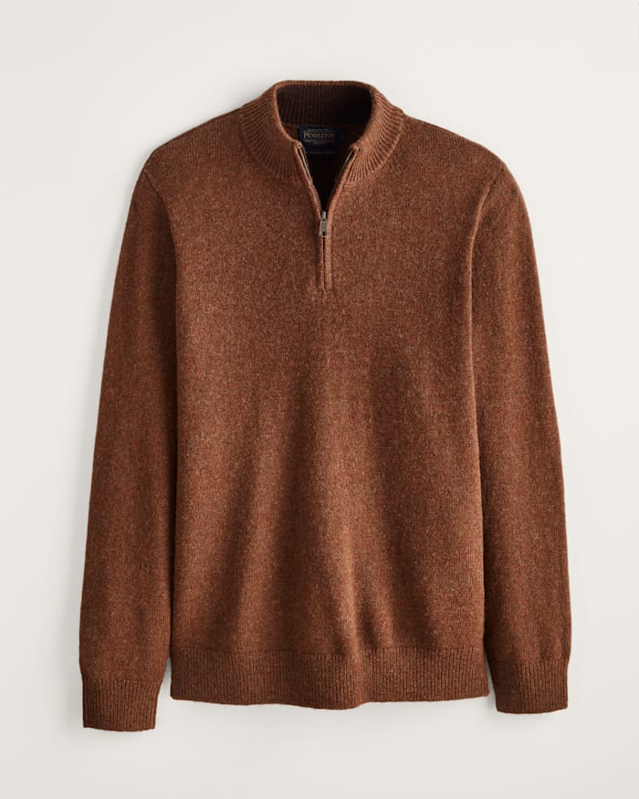 MEN'S SHETLAND COLLECTION HALF-ZIP SWEATER